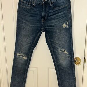 Men's Blue Distressed Jeans